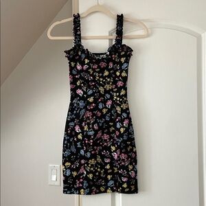 H&M Black Floral Dress
